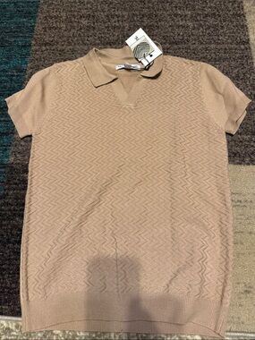 Threadbare Boys Short-Sleeve Knit Polo Top - Beige